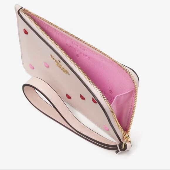Kate Spade Lucy Heart Studs L-zip Wristlet - Picture 5 of 11